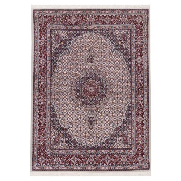 Persian Carpet in Silk & Wool Original Hand-Knotted in Birjand Riz Mahi