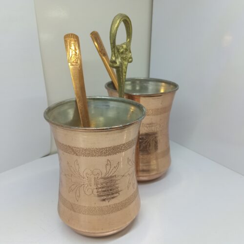 Persian Copper Utensil Holder – Unique Handcrafted Kitchen Accessory