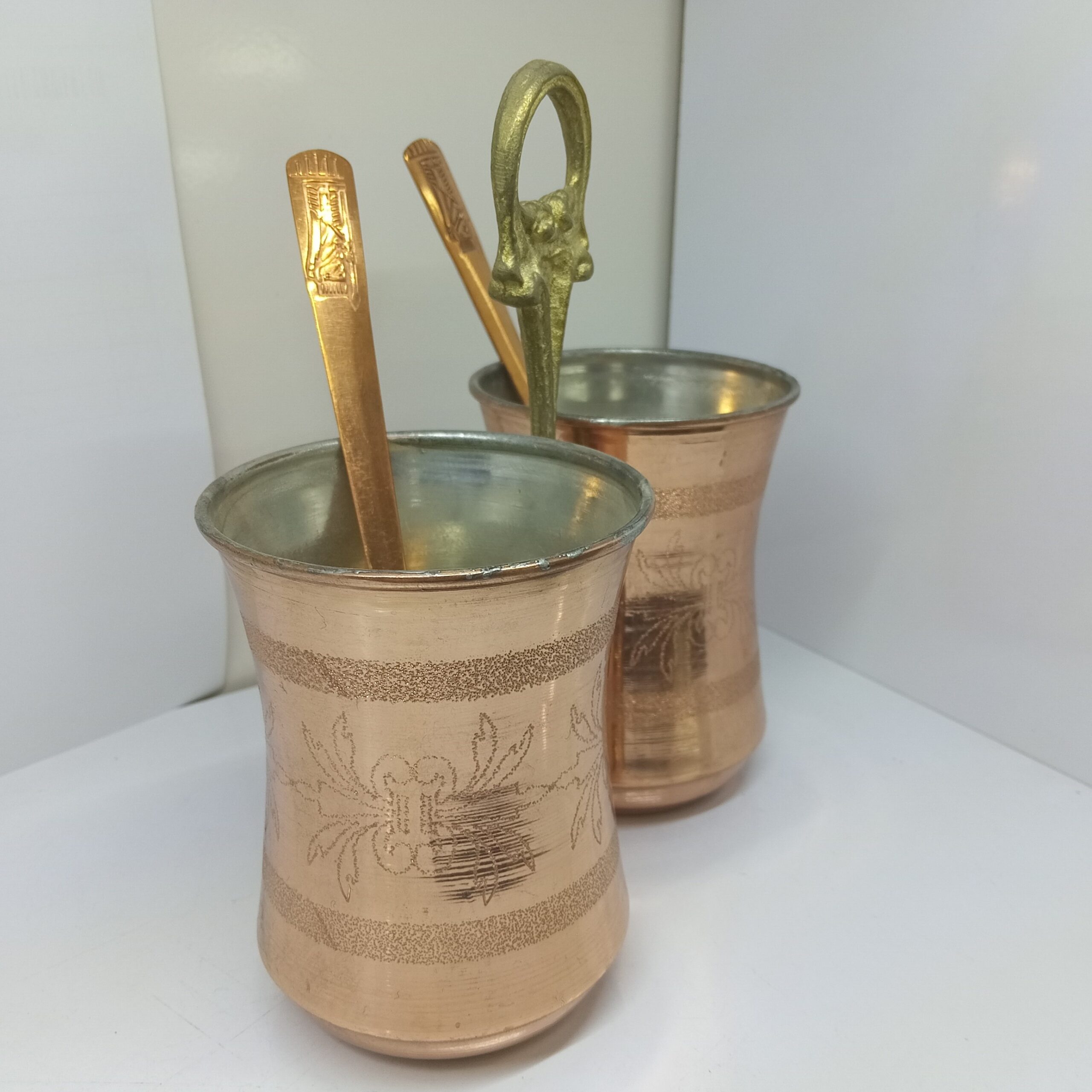 Persian Copper Utensil Holder – Unique Handcrafted Kitchen Accessory
