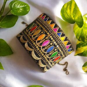 Persian Embroidered Bracelet – Handcraft Ideal for Formal Event with Geometric Design