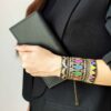 Persian Embroidered Bracelet - Handcraft Ideal for Formal Event with Geometric Design
