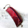 Persian Embroidered Bracelet - Handcraft in Red with Geometric Design