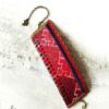 Persian Embroidered Bracelet - Handcraft in Red with Geometric Design