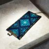 Persian Embroidered Bracelet - Handcraft in Turquoise with Emerald Design