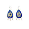 Persian Embroidered Earring Bohemian Style in Blue Chic & Luxe