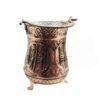 Persian Engraved Copper Waste Basket with Embossed Achaemenid Design