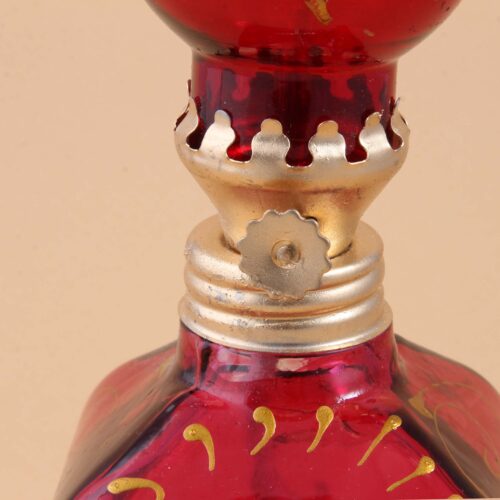 Persian Glass Kerosene Oil Lamp with Shah Abbasi Design Suitable for Home Decor