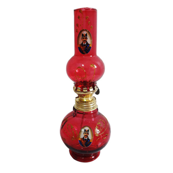 Persian Glass Kerosene Oil Lamp with Shah Abbasi Design for Your Home Decor