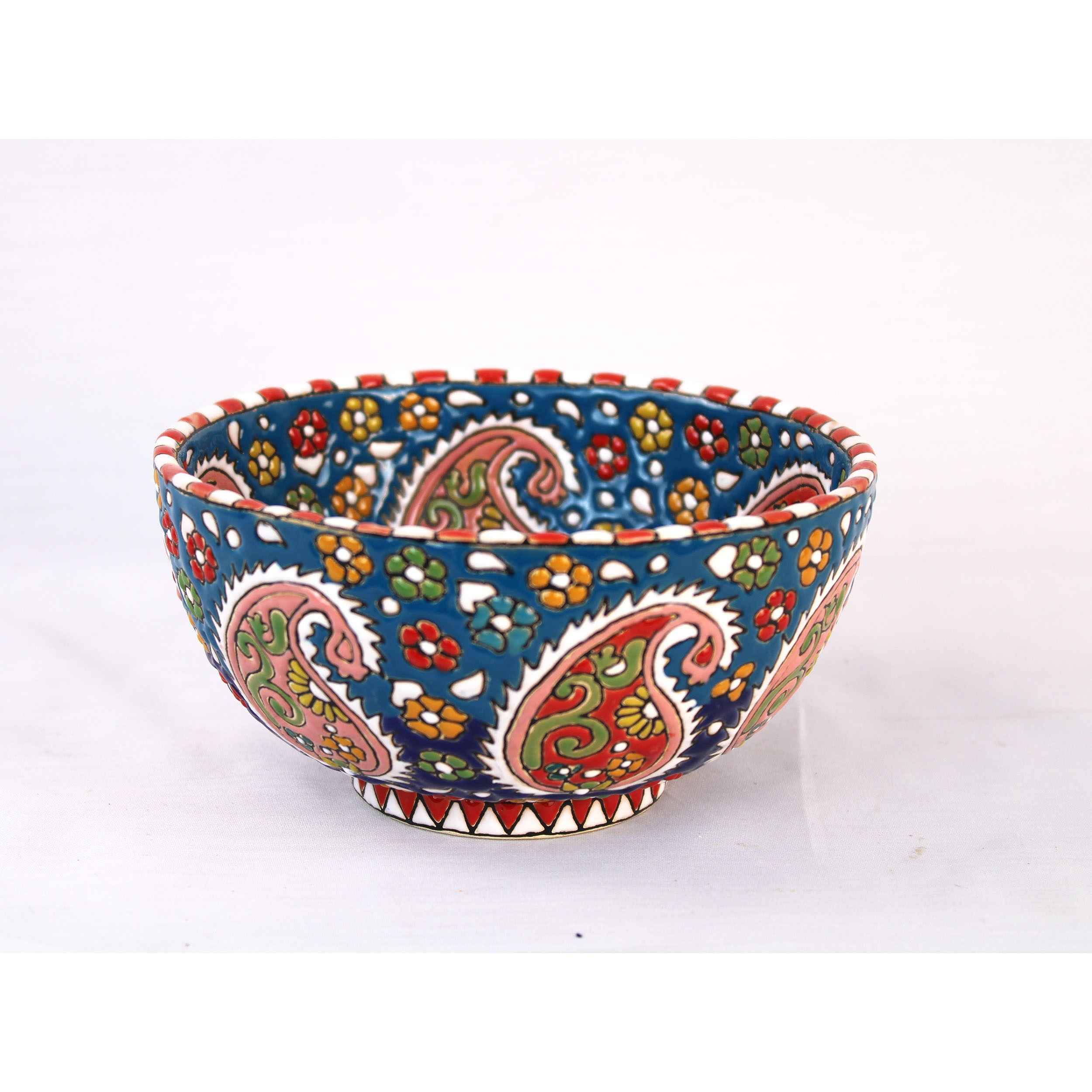 Persian Handicraft Artistic Pottery Decorative Bowl – Perfect for Gifting (Set of 3)