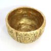 Persian Handcraft Artistic Pottery Bowl - Engraved Design in Gold