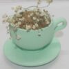 Persian Handcraft Pottery Teacup & Saucer for a Cozy Tea-Drinking Experience