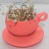 Persian Handcraft Pottery Teacup & Saucer for a Cozy Tea-Drinking Experience