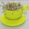 Persian Handcraft Pottery Teacup & Saucer for a Cozy Tea-Drinking Experience