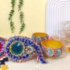 Persian Minakari Handcraft Pottery Teacup with Termeh Saucer (Enameled Design)