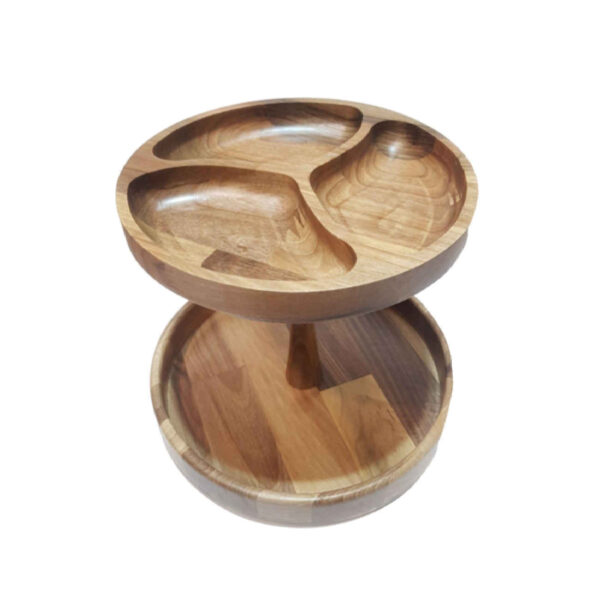 Persian Wooden Serving Stand - Tiered and Efficient