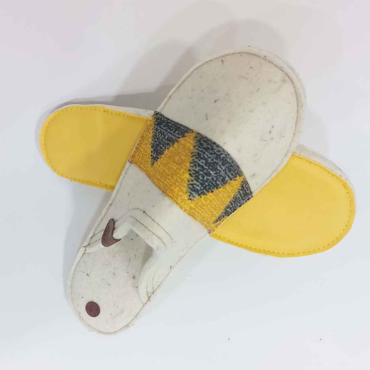 Persian Handcrafted Wool Slipper – Warmth & Cozy Feet with Geometric Design