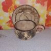 Persian High-Quality Pottery Teacup & Saucer with Tree Design