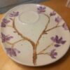 Persian Pottery Teacup and Saucer with Elegant Lavender Design