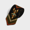 Persian Men's Necktie - Traditional Intricate Embroidered in Black