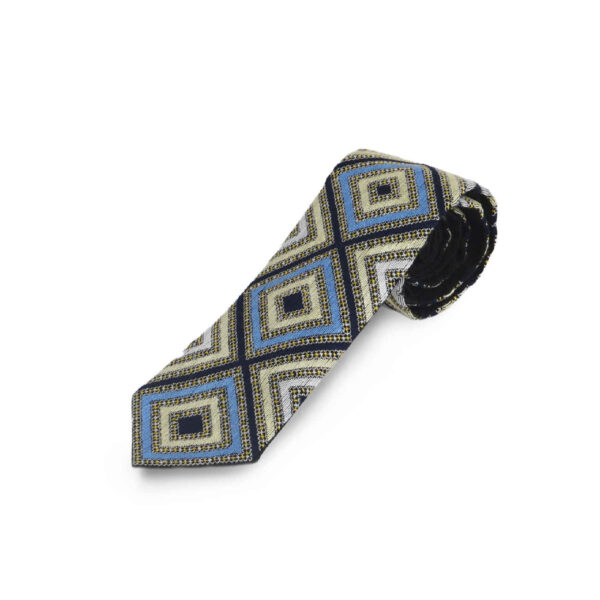 Persian Men's Necktie - Traditional Intricate Embroidered in Light Blue