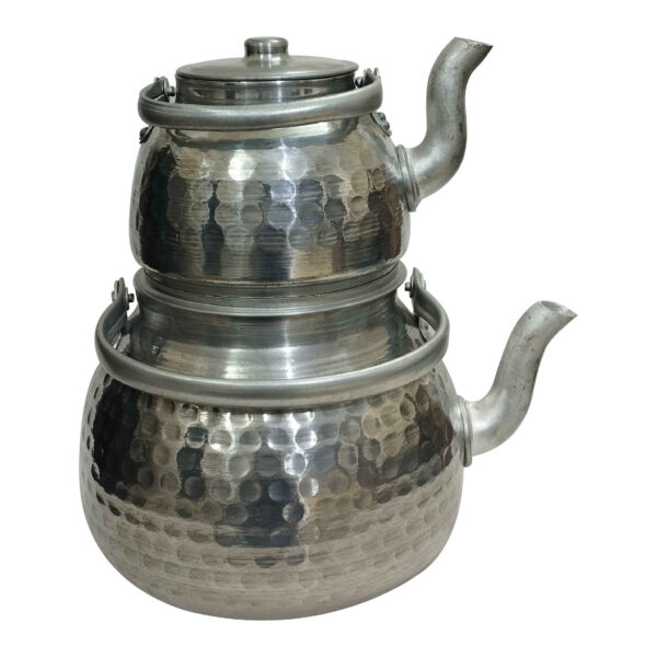 Persian Metal Double Teapot Durable for Exquisite Tea Brewing