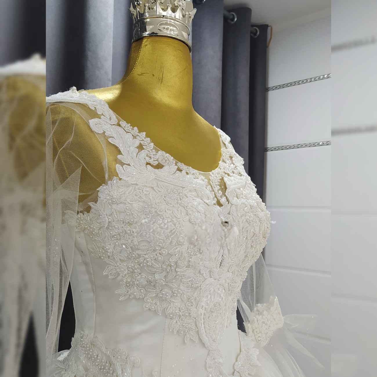 Persian Princess Wedding Dress – Arabic Style with Bell Sleeve, Beautiful Fit