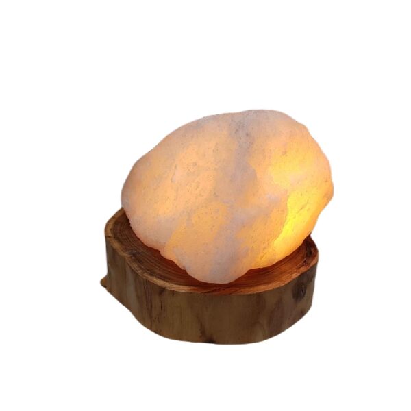 Persian Salt Rock Lamp for Natural Wellness – Elevate Your Space with Wooden Stand