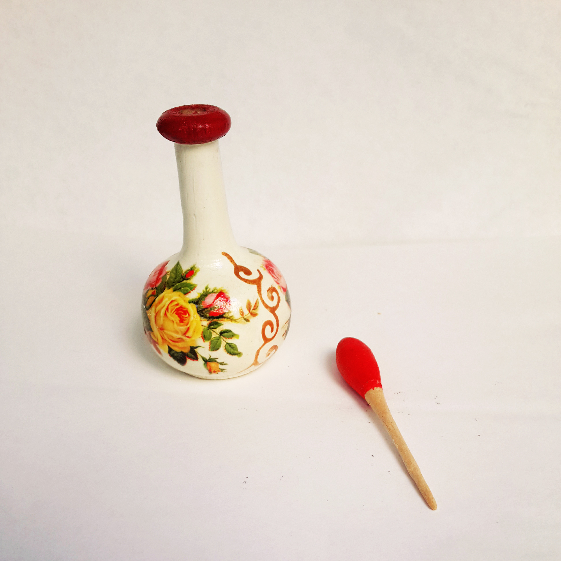 Persian Surma Dani Container for Keeping Kohl Made of Wood Baraz (x2)