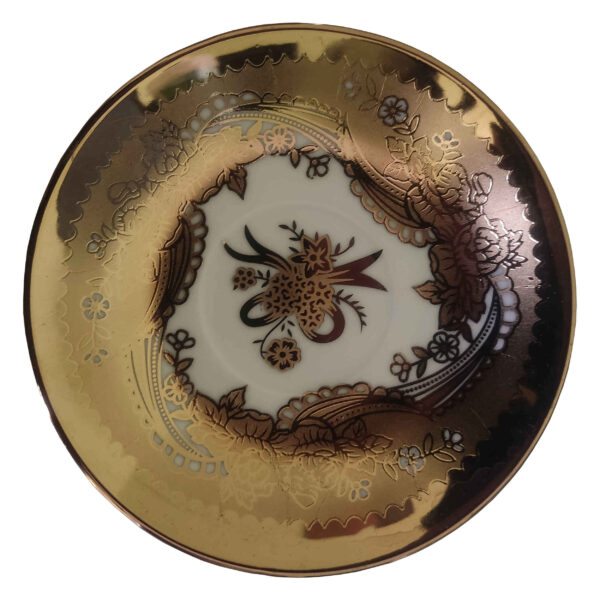 Persian Tea Saucer - Inspired by the Rich Tradition of Iran with Floral Design (x6)