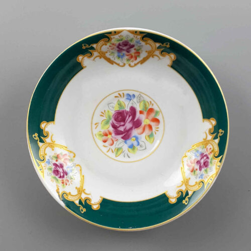 Persian Tea Saucer – Porcelain Chic & Lux with Flower Design (Set of 6)
