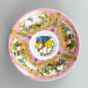 Persian Tea Saucer - Porcelain with Bird & Flower Design (Set of 6)