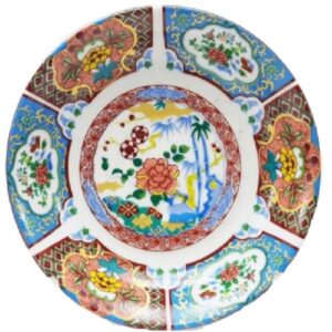 Persian Tea Saucer – Porcelain with Flower Design (Set of 6)
