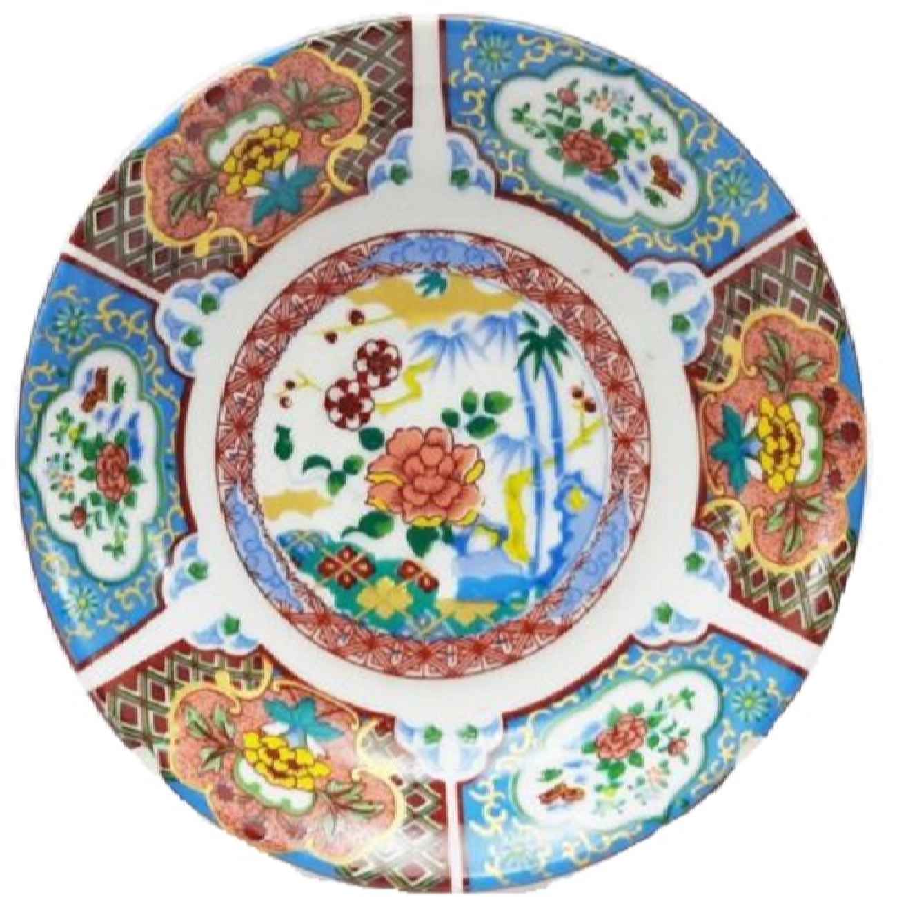 Persian Tea Saucer - Porcelain with Flower Design (Set of 6)