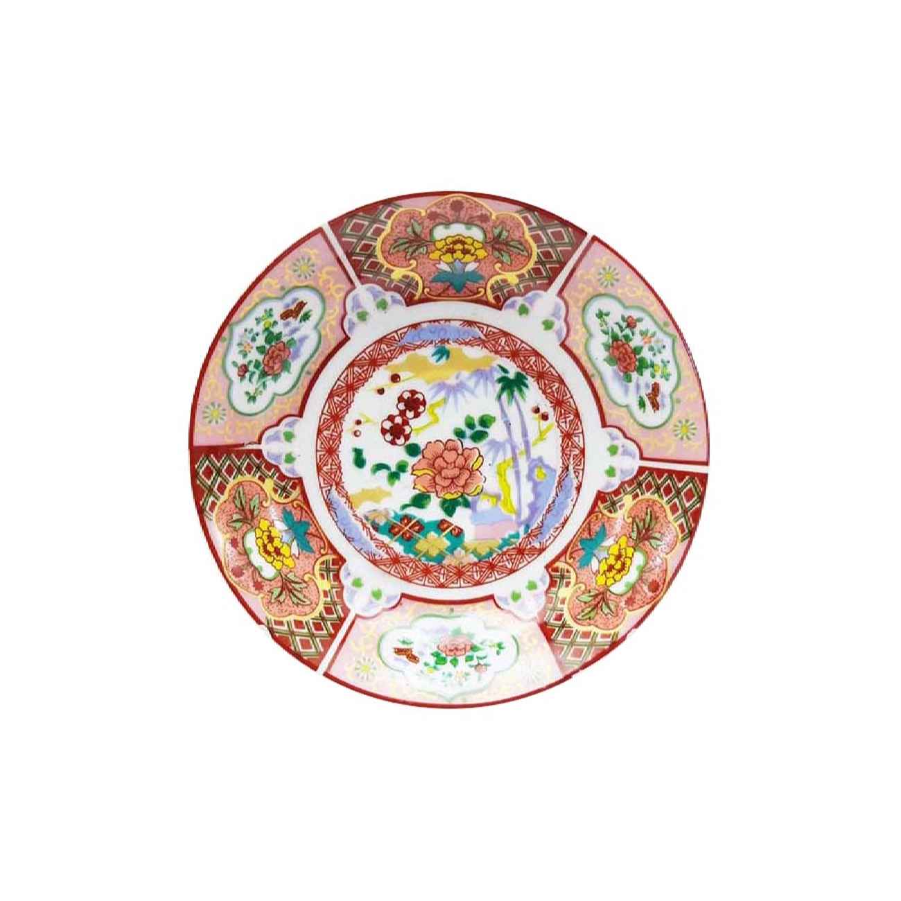 Persian Tea Saucer - Porcelain with Stunning Cultural Details & Floral Design (Set of 6)