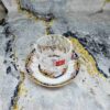 Persian Tea Saucer - Stunning Cultural Detail with Blossom Model (x6)