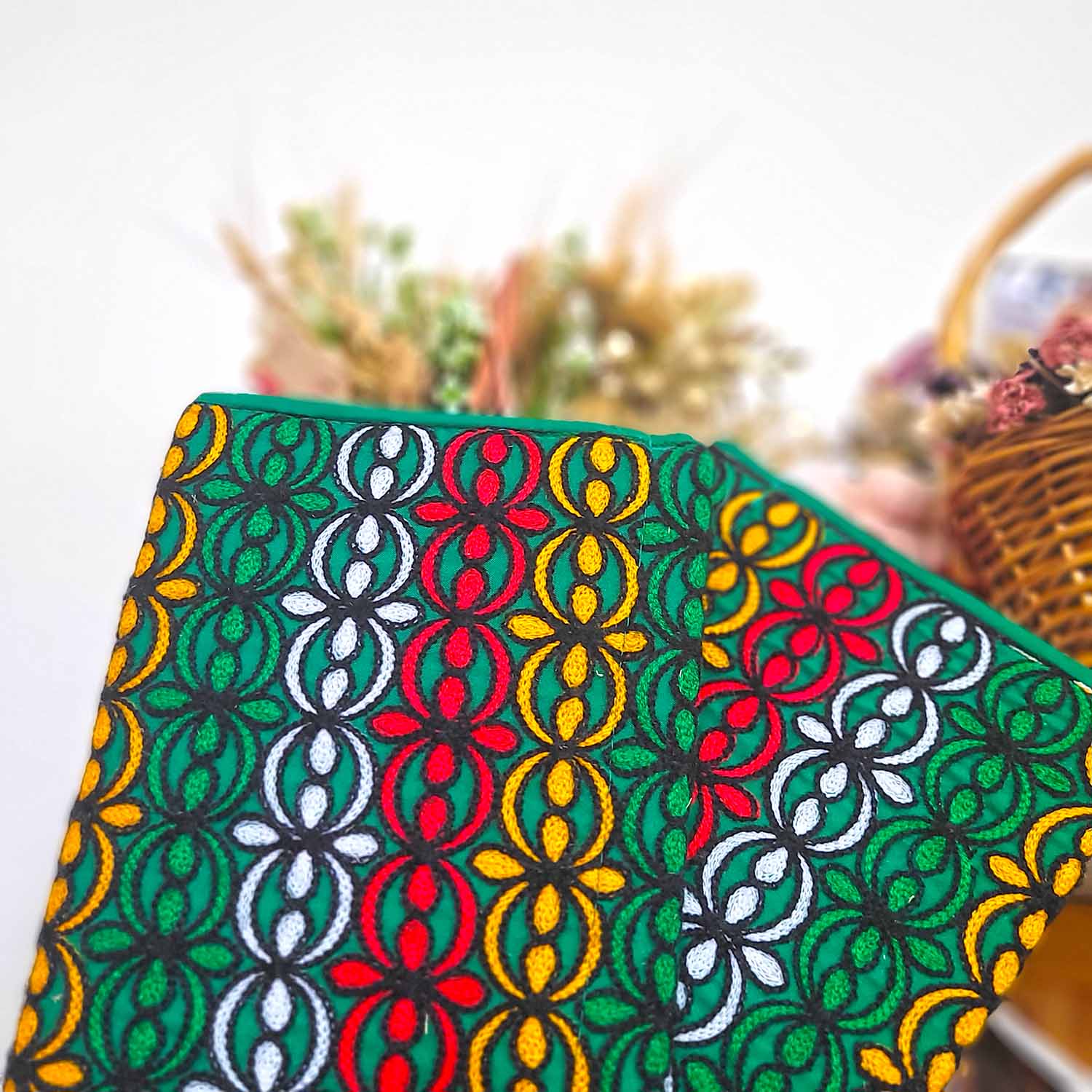 Persian Traditional Women’s Clutch Bag – Suzani Embroidery in Green