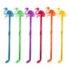 Plastic Bar Spoon - Perfect for Stirring & Layering with Flamingo Design Pack of 6
