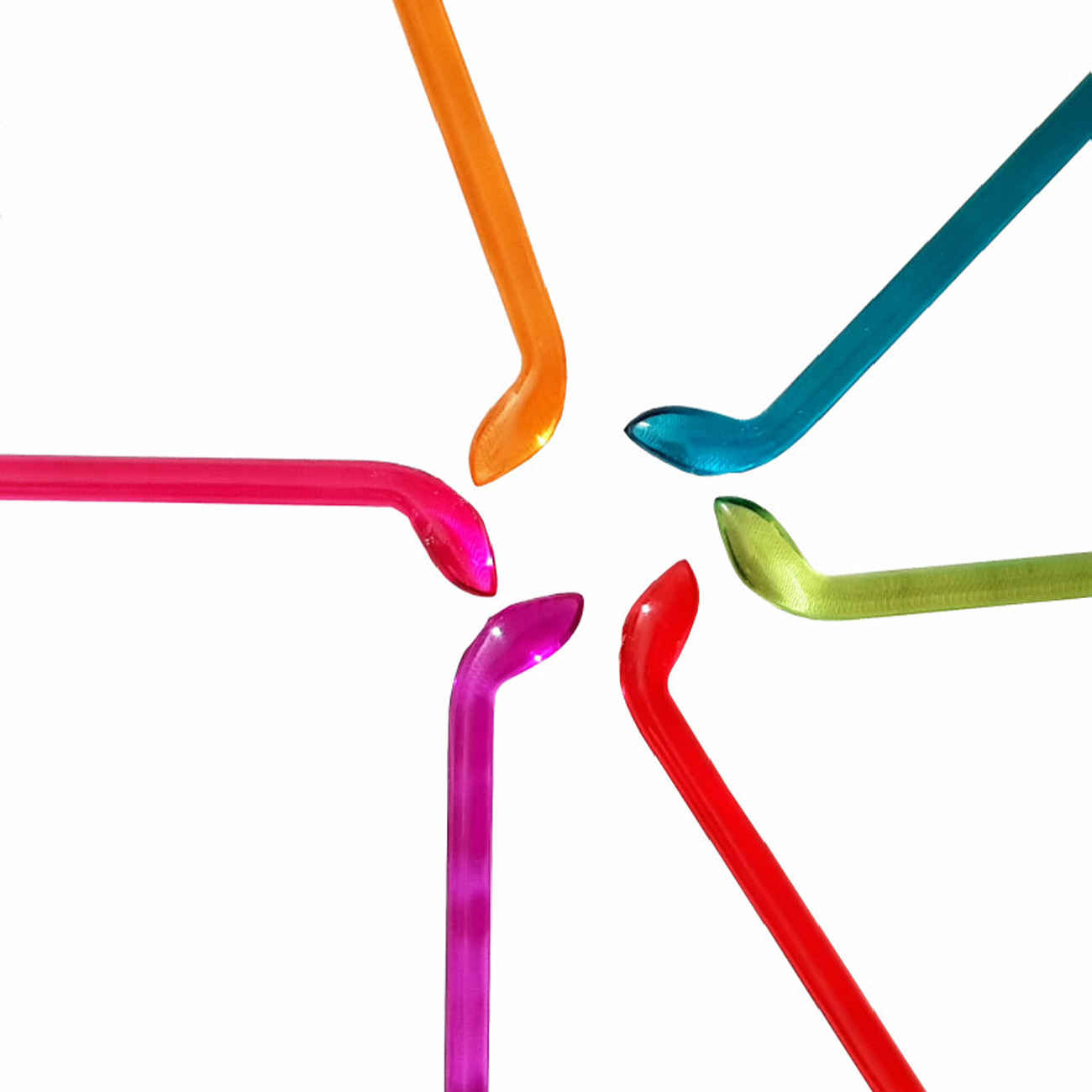 Plastic Bar Spoon – Perfect for Stirring & Layering with Flamingo Design Pack of 6