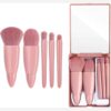 Portable Cosmetic Brush Set with Mirror – Perfect for Everyday and Travel