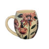 Pottery Mug - Handcrafted Ideal for Tea & Coffee with Flower Design