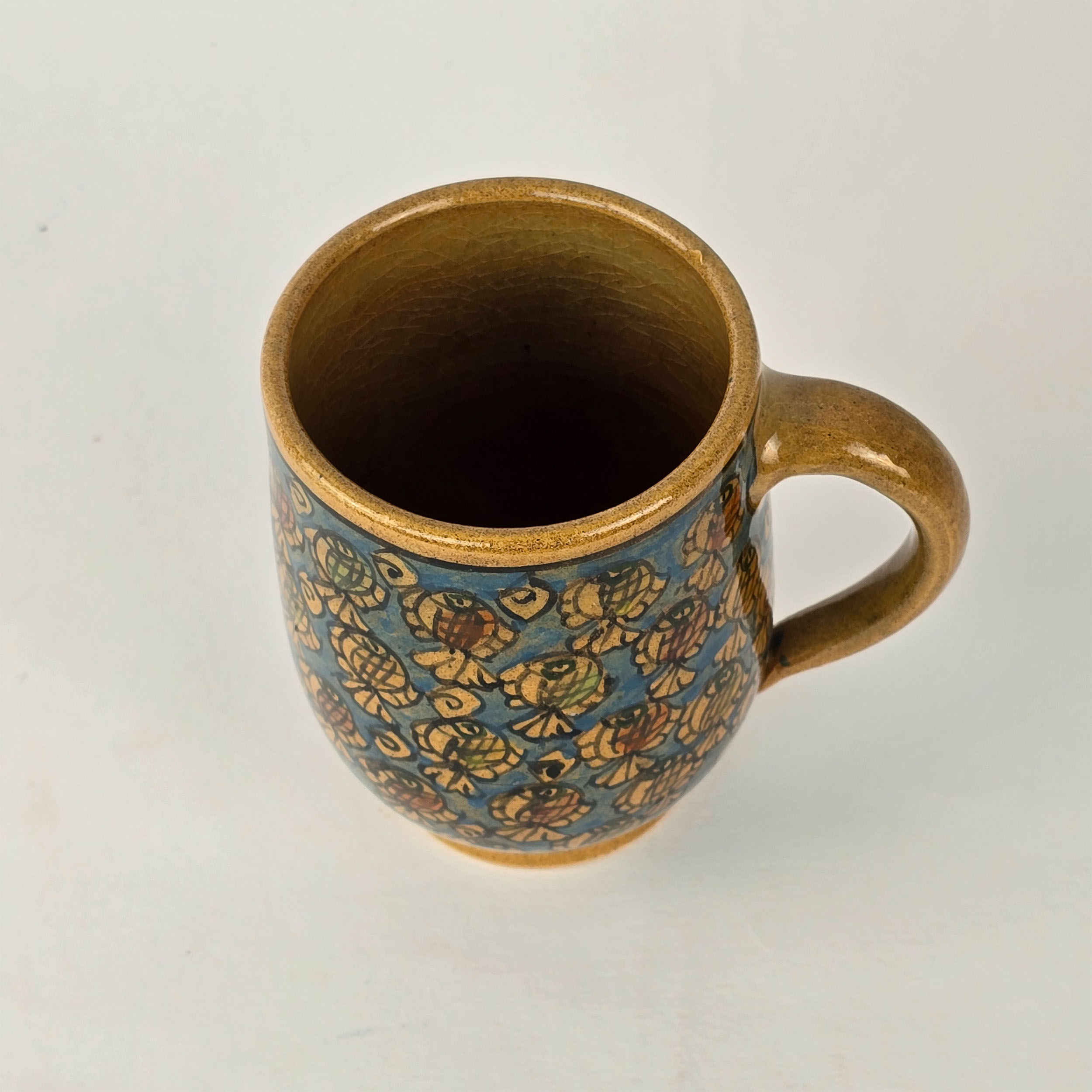 Pottery Mug – Handcrafted Perfect for Cozy Morning with Fish Design