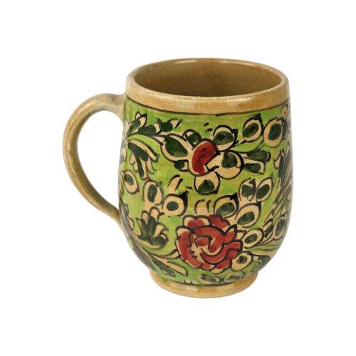 Pottery Mug – Handcrafted Perfect for Cozy Morning with Flower Design