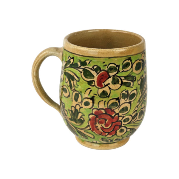 Pottery Mug - Handcrafted Perfect for Cozy Morning with Flower Design