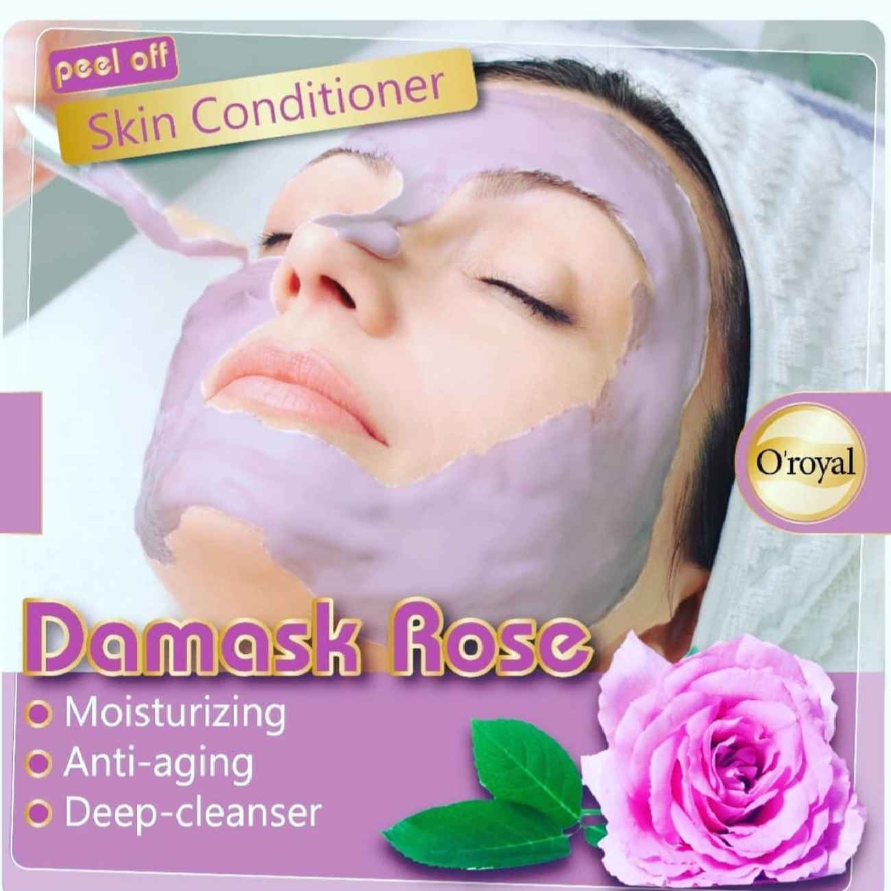 Damask Rose Powder Peel-Off Mask, Prevents Wrinkles Suitable for All Skin Type