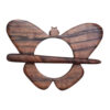 Rustic Wooden Hair Stick for Long & Short Hair with Butterfly Design