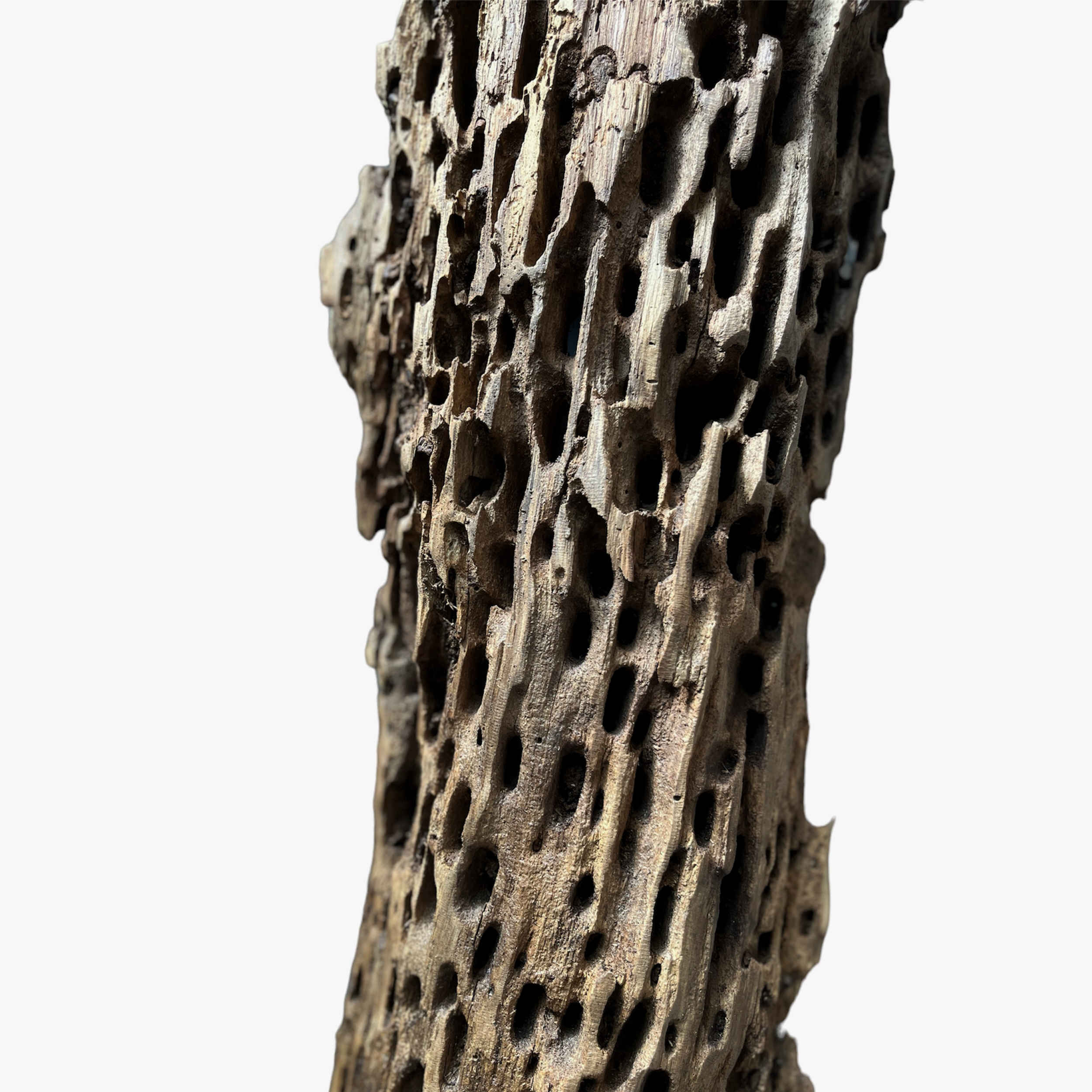 Rustic Wooden Log Table Lamp – Natural Wood Accent for Home Décor