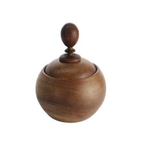 Rustic Wooden Sugar Dish – Perfect for Adding Warmth to Your Kitchen Decor