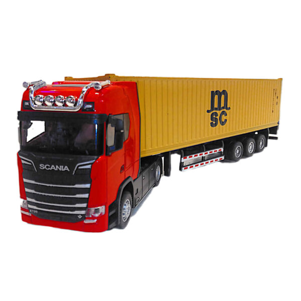 Sconia Lorry Toy Truck - with MSC Shipping Container and Intricate Details