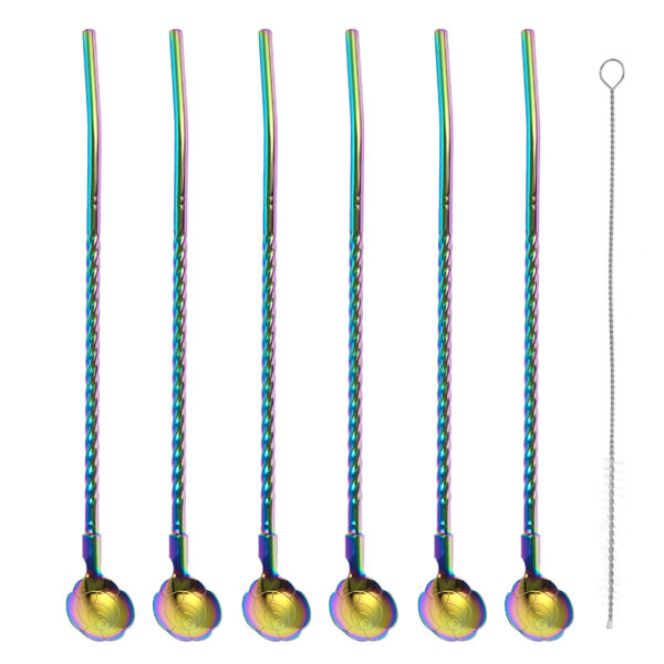 Stainless Steel Bar Spoon Perfect for Crafting Smooth, Well-Mixed Drink Pack of 6