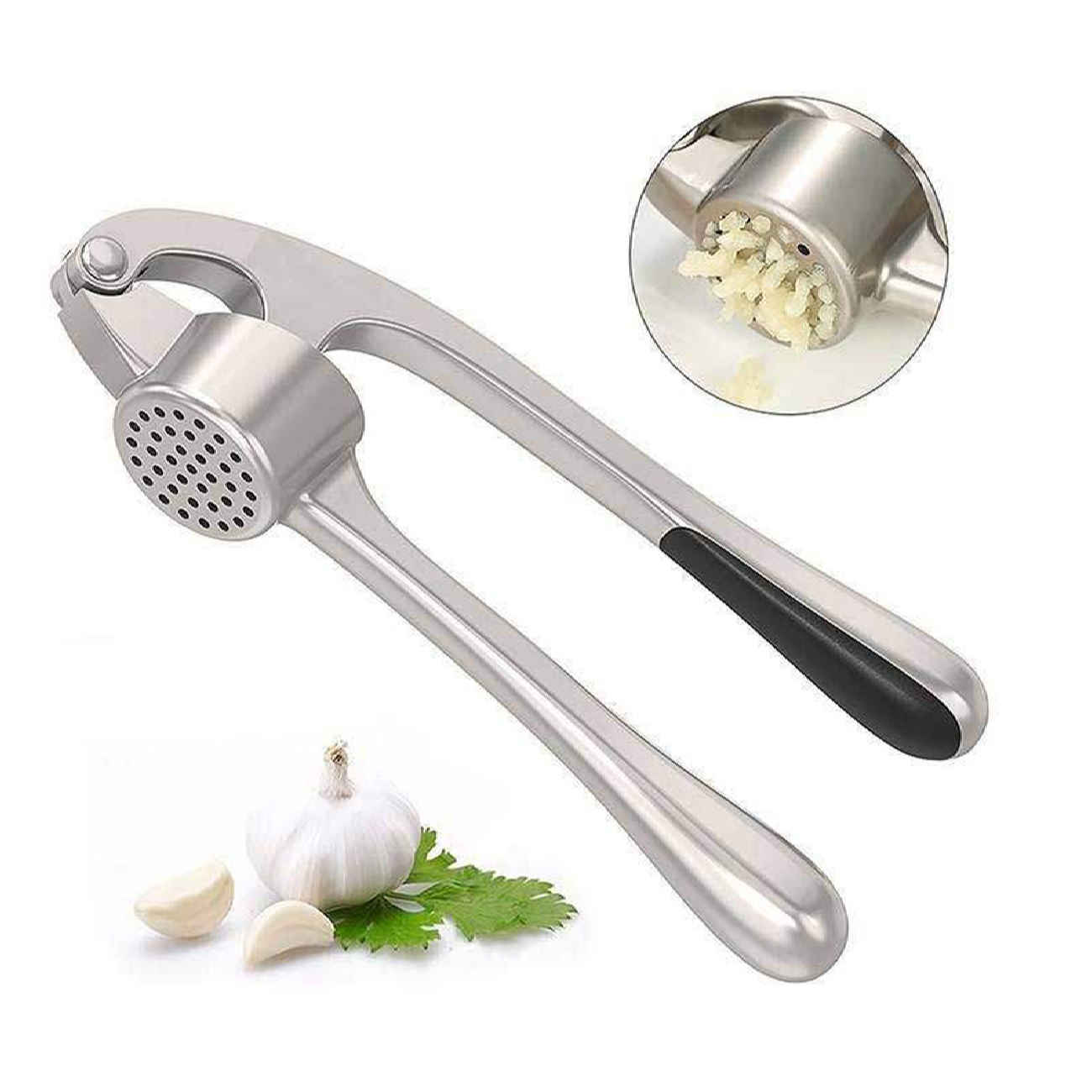 Manual Garlic Press Stainless Steel – Rust-Resistant and Dishwasher Safe